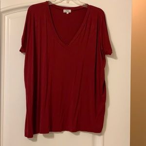 Women’s red Piko top, small